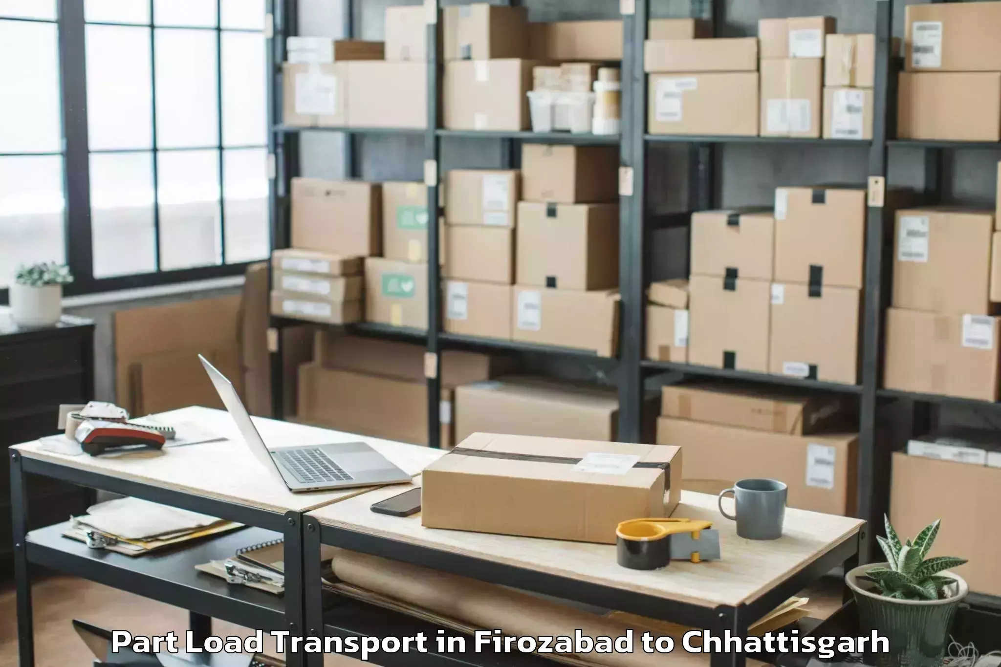 Book Firozabad to Kodar Part Load Transport Online